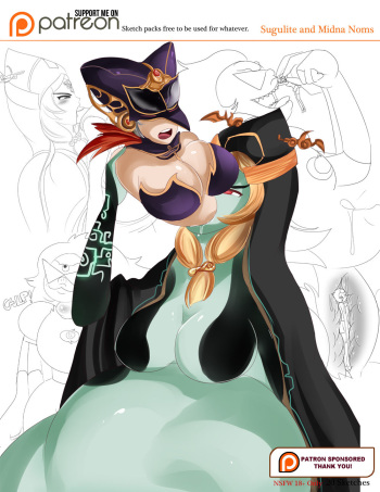 Sugulite and Midna Vore sketch pack cover