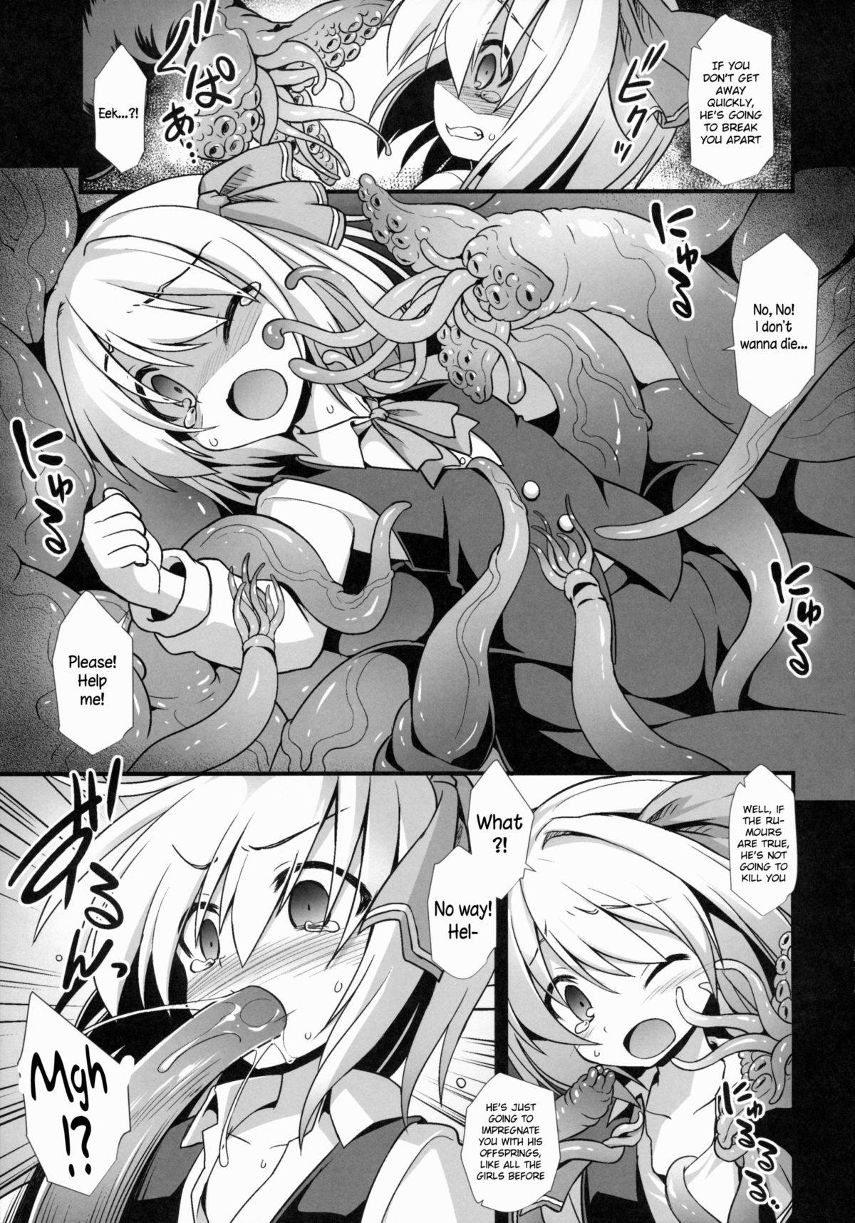 Yoiyami Musume Shokushu Ryoujoku | Twilight Girl's Tentacle Rape page 4 full