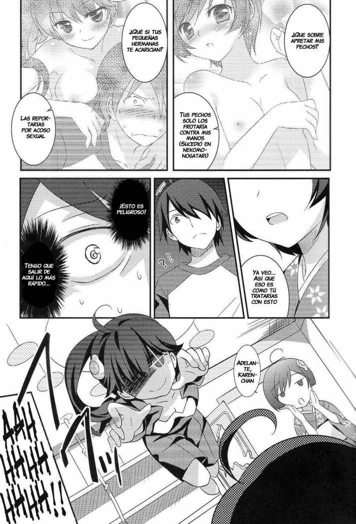 Boku to Karen to Tsukihi ga Shuraba sugiru | Tsukihi, Karen, and I Fight Too Much page 6 full