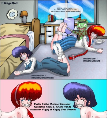 Doujin Akane Tendo &amp; Rancolina Chan encouter Flippy Happy Tree Friends Hentai WTF Troll Pervert Humor School Girls Gore cover