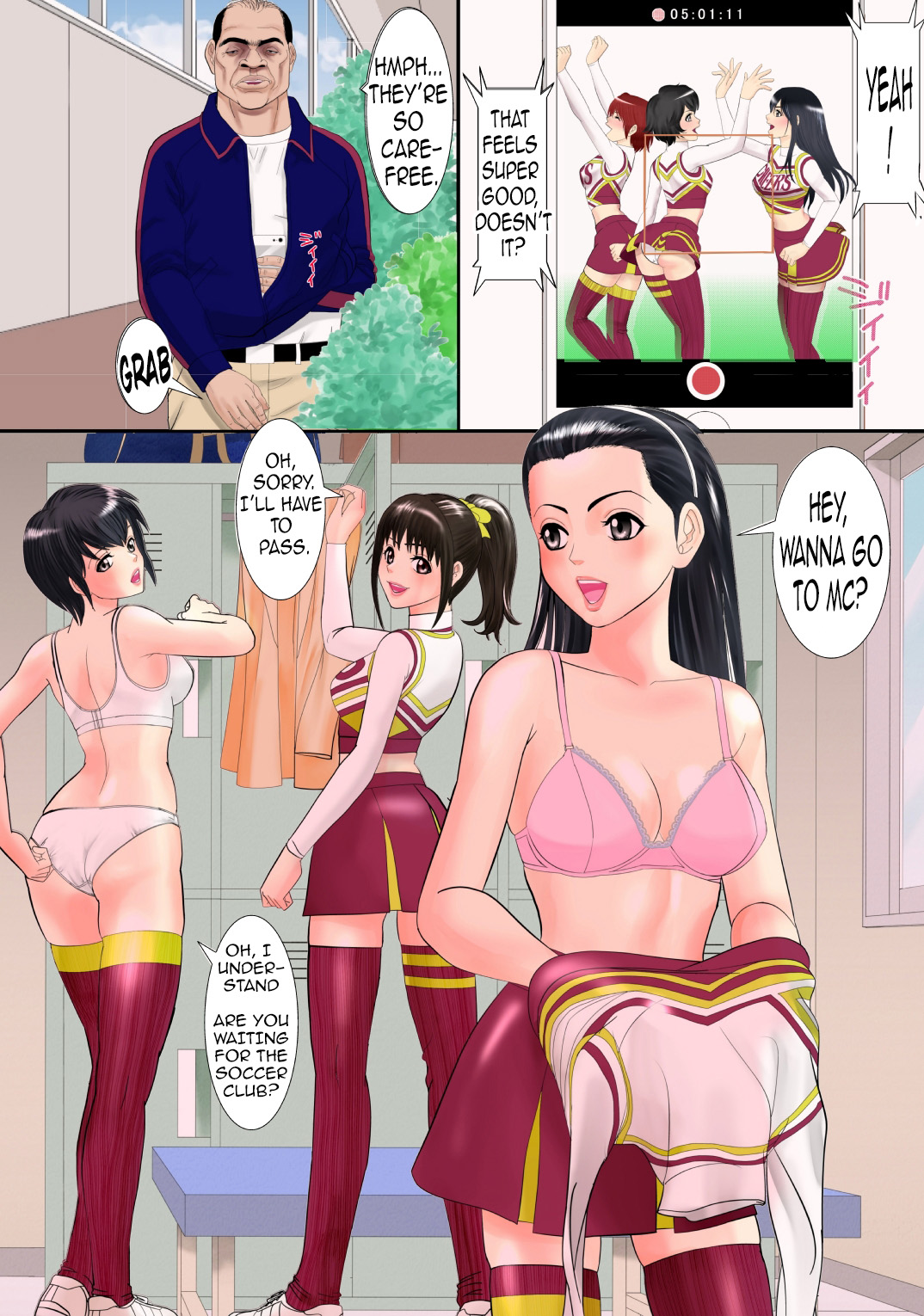 Picchipichi jk Cheergirl o Ossan-tachi no Seidorei ni Suru Houhou page 4 full