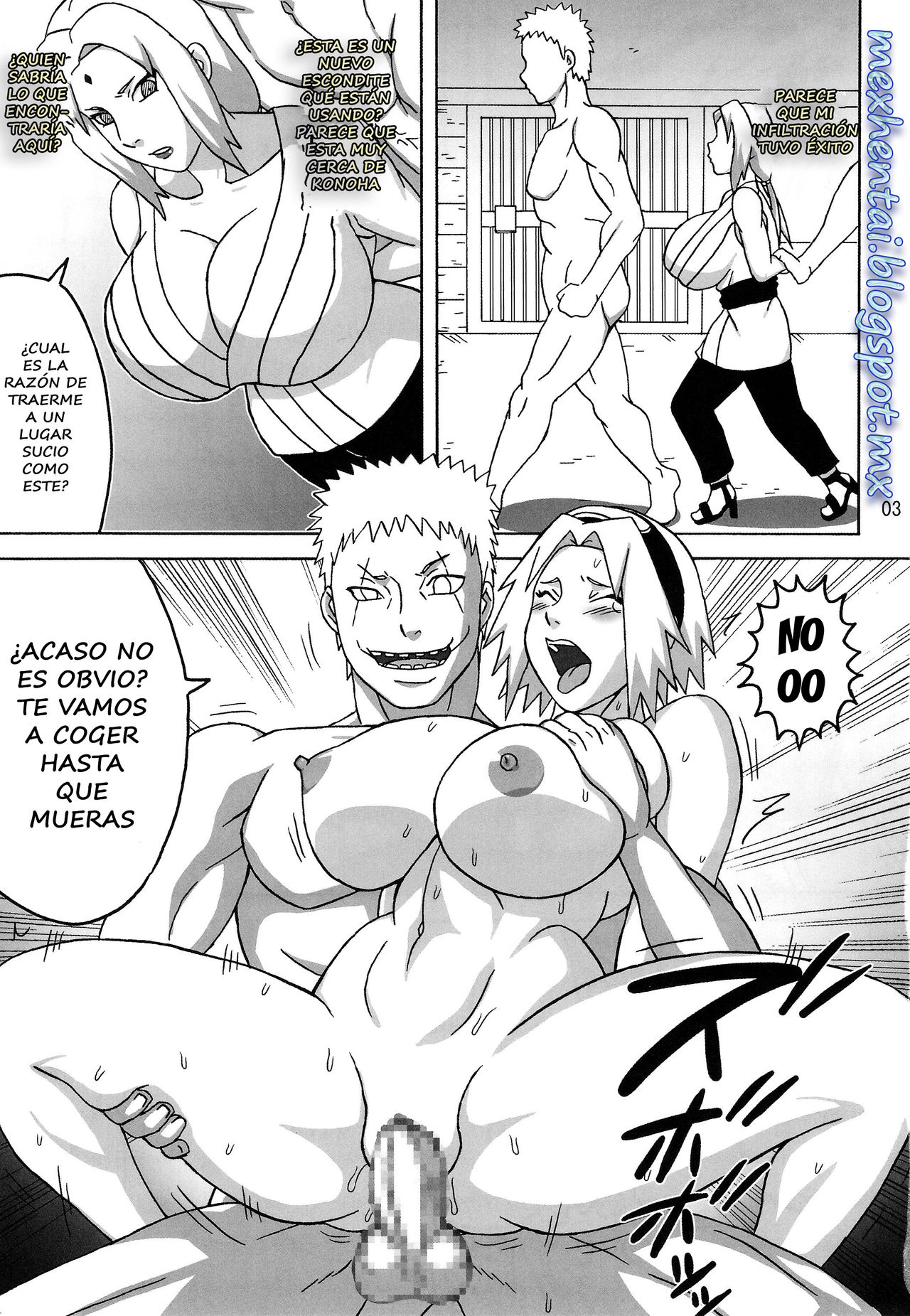 Tsunade no In Kangoku R - Chichikage Tanetsukeden | Tsunade's Lewd Prison 3 page 4 full