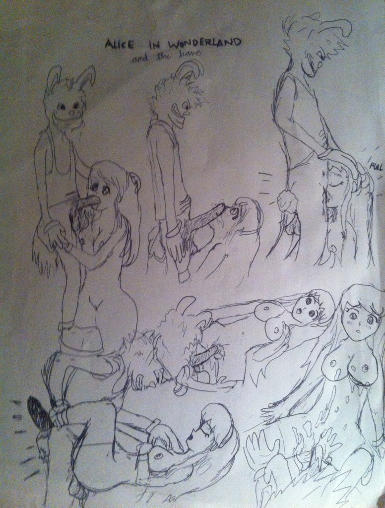 Alice in Wonderland &amp; the hare page 3 full