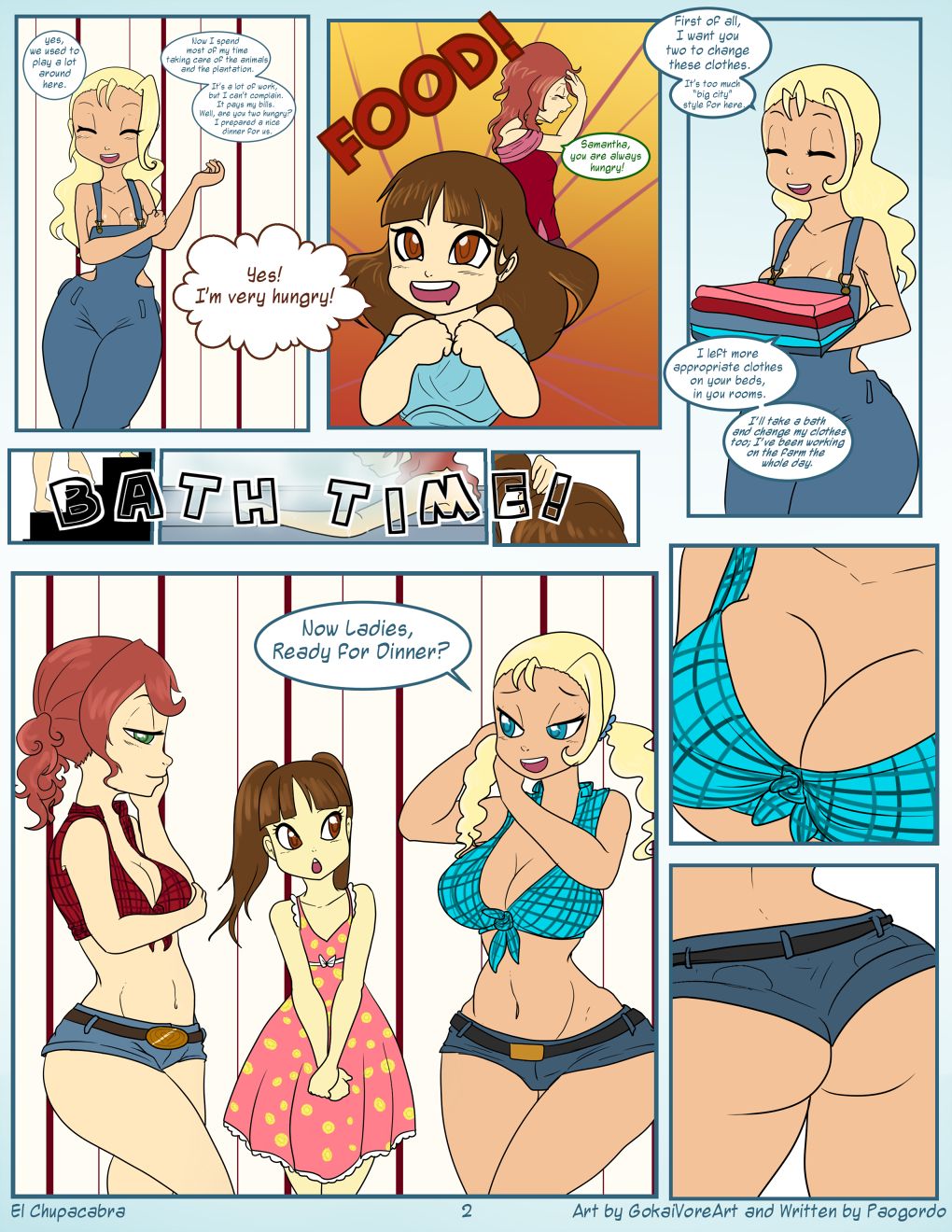 Jill and Samantha in 'El Chupacabra' page 2 full