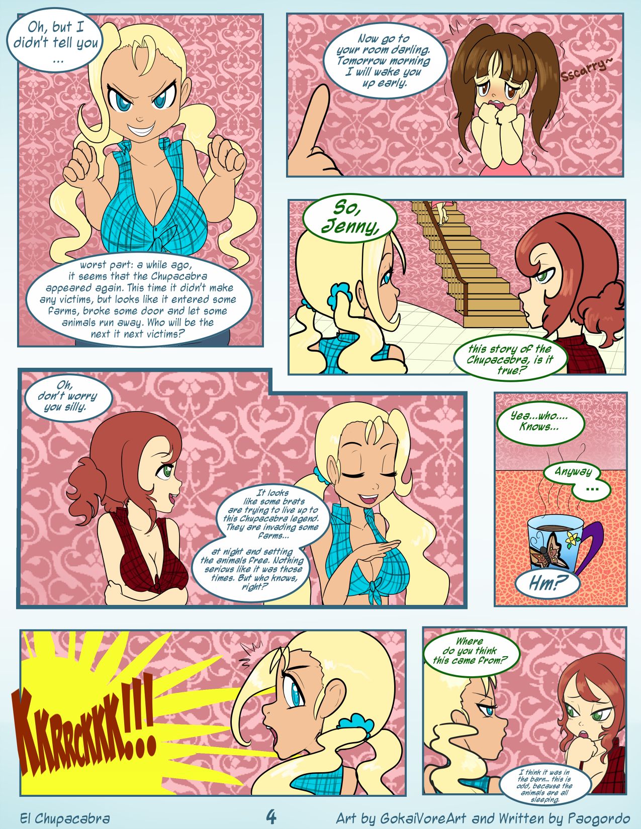 Jill and Samantha in 'El Chupacabra' page 4 full