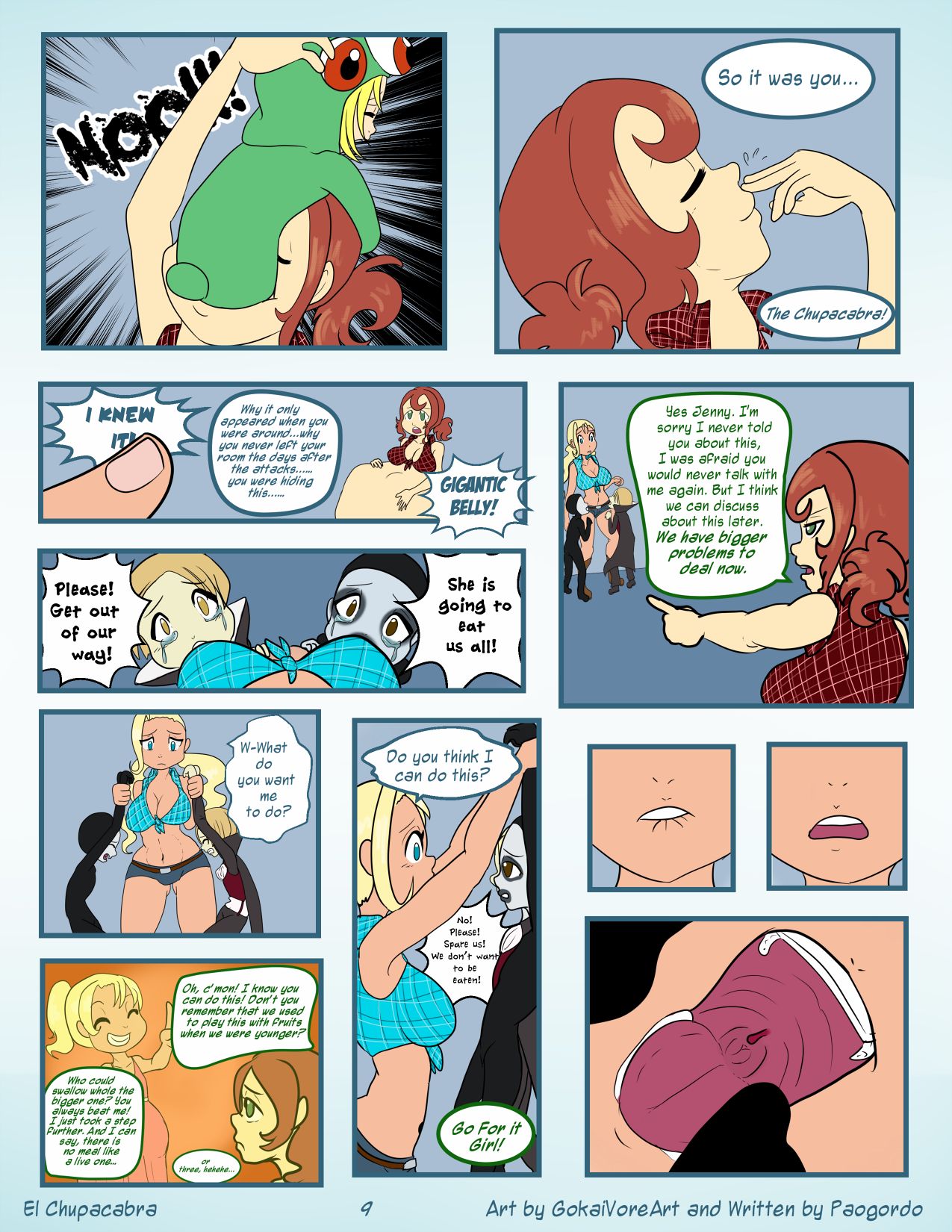 Jill and Samantha in 'El Chupacabra' page 9 full