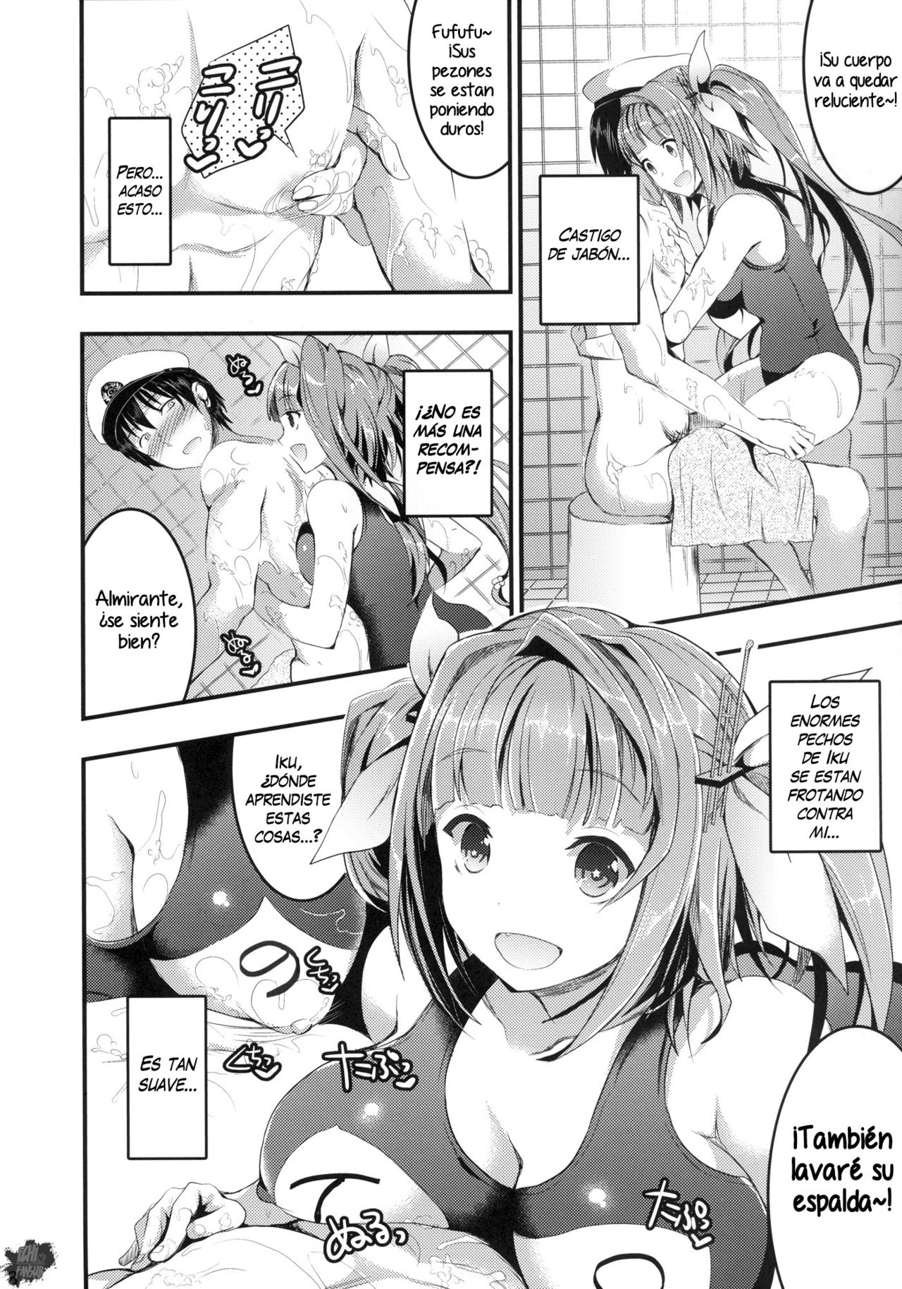 Oshioki! Iku no Nurunuru Soap Time page 6 full