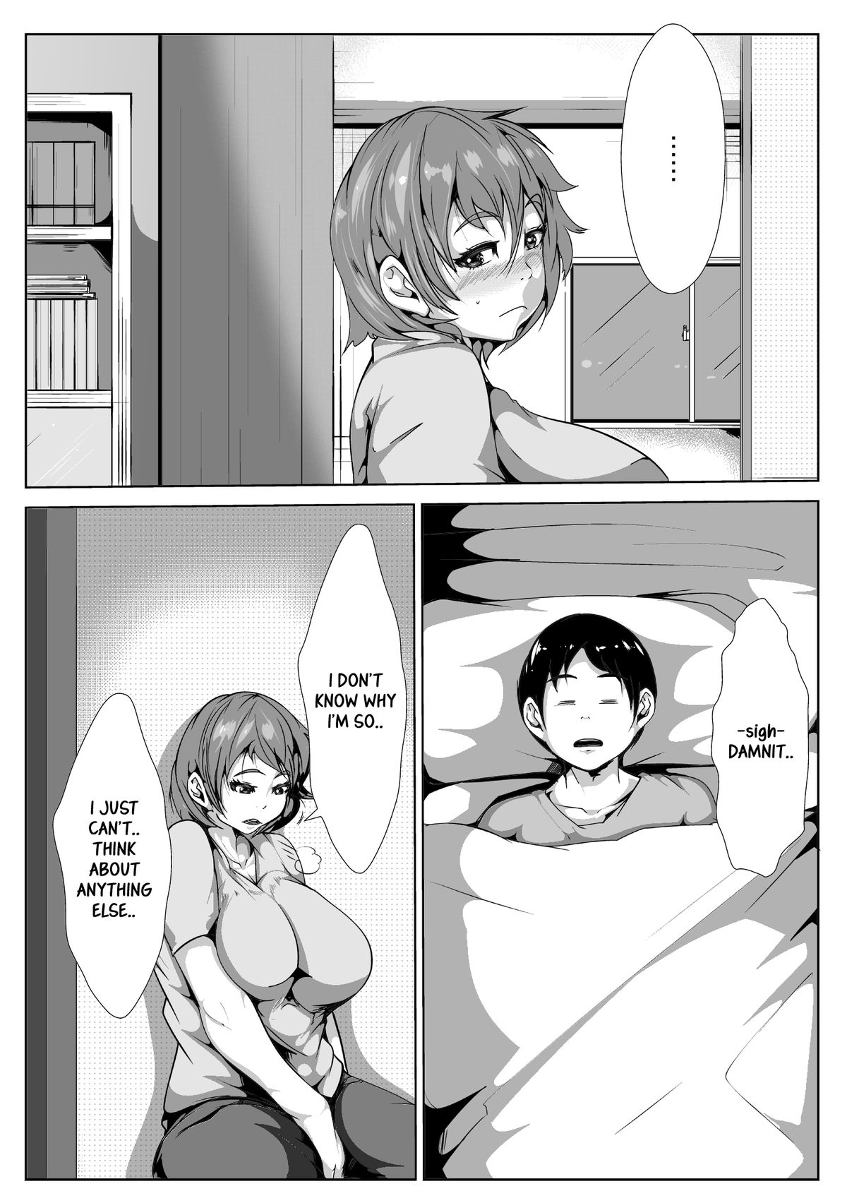 Dosukebe Okaa-san to Musuko no Asedaku Sex page 2 full
