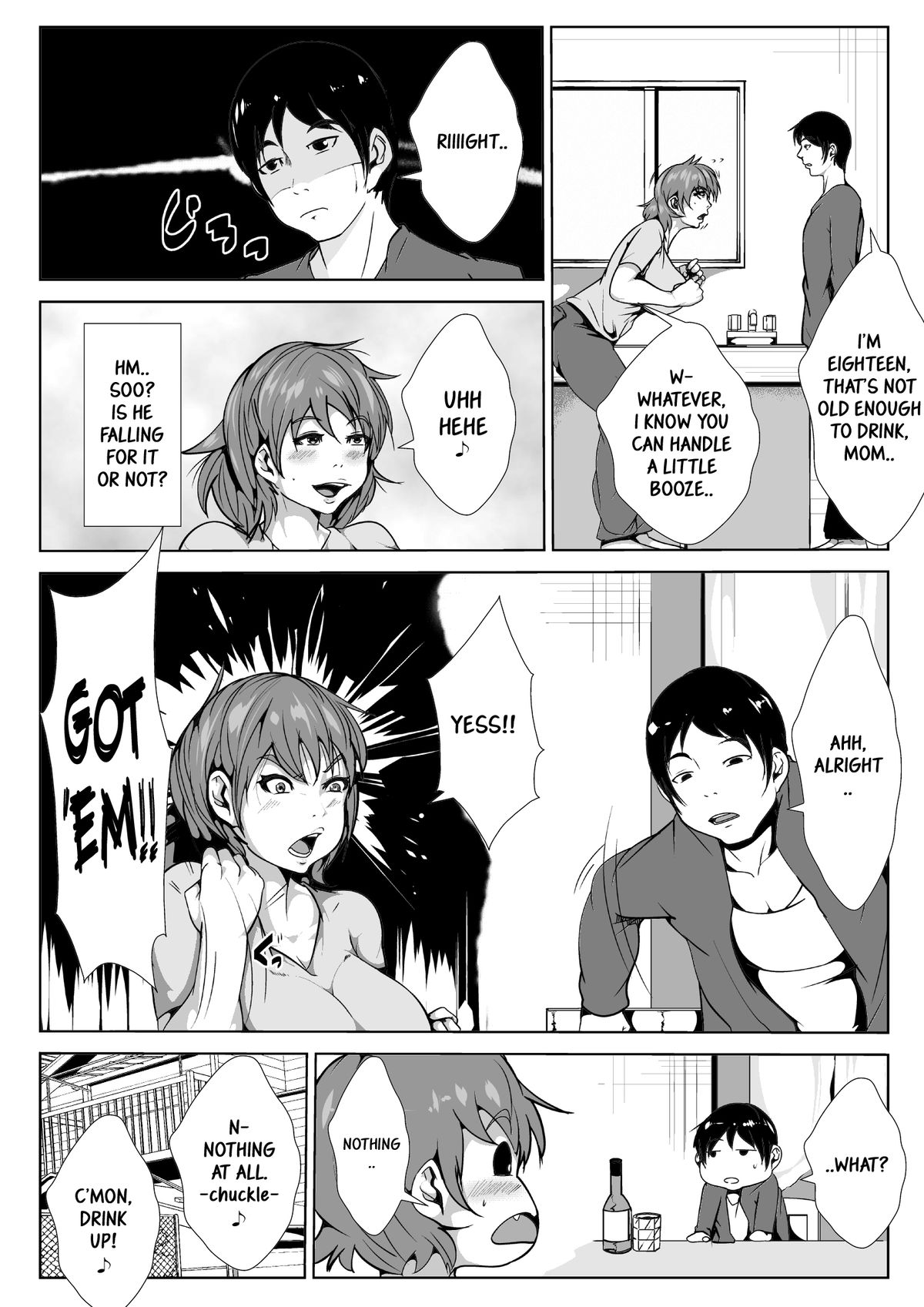 Dosukebe Okaa-san to Musuko no Asedaku Sex page 7 full