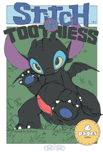 Stitch vs. Toothless cover