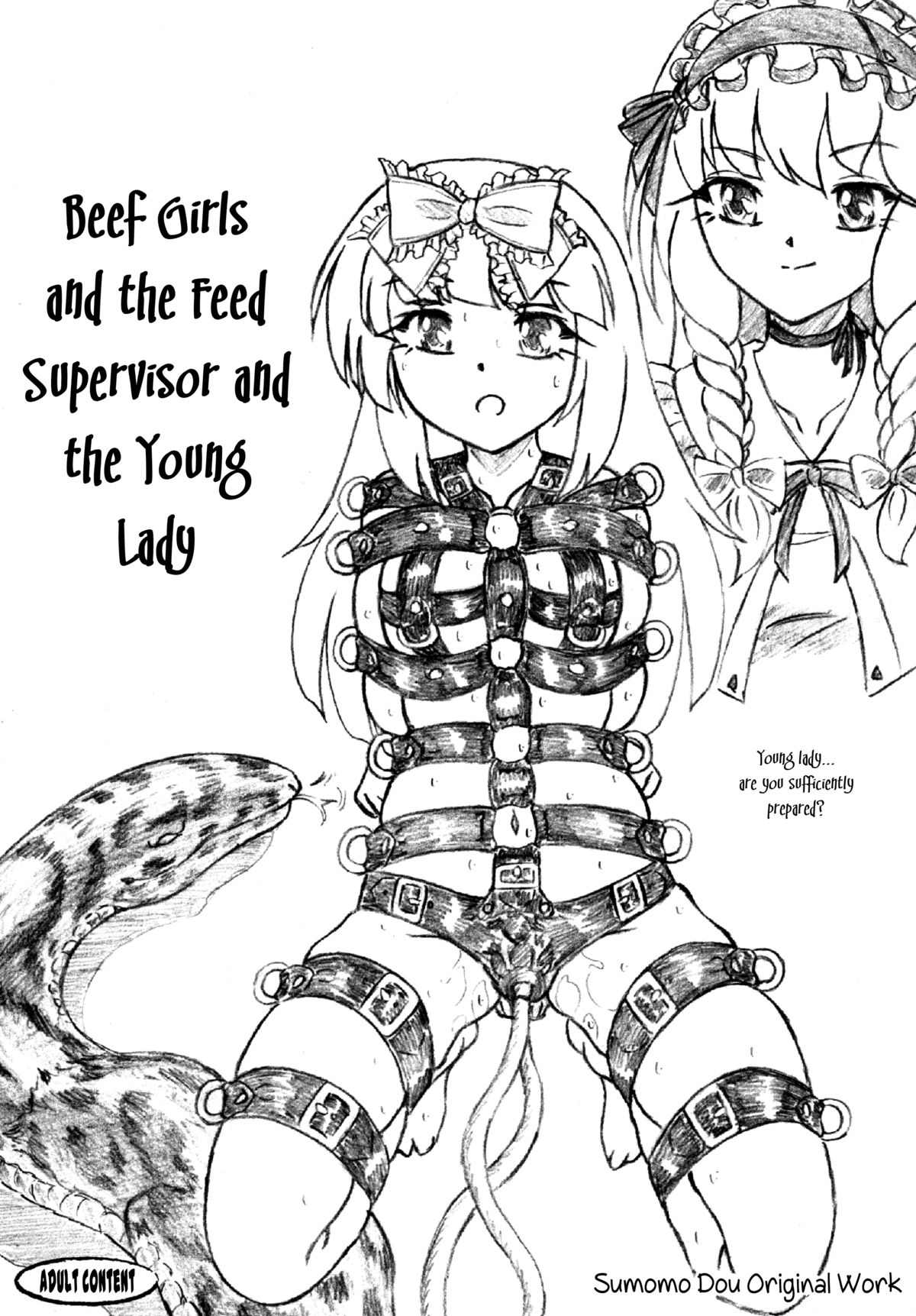 Gyuuniku Shoujo to Esagakari to Ojou-sama | Beef Girls and the Feed Supervisor and the Young Lady page 1 full