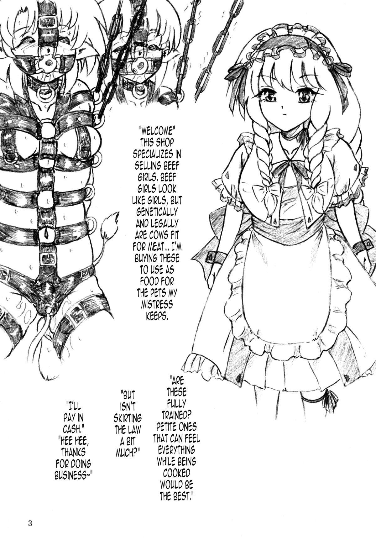 Gyuuniku Shoujo to Esagakari to Ojou-sama | Beef Girls and the Feed Supervisor and the Young Lady page 2 full