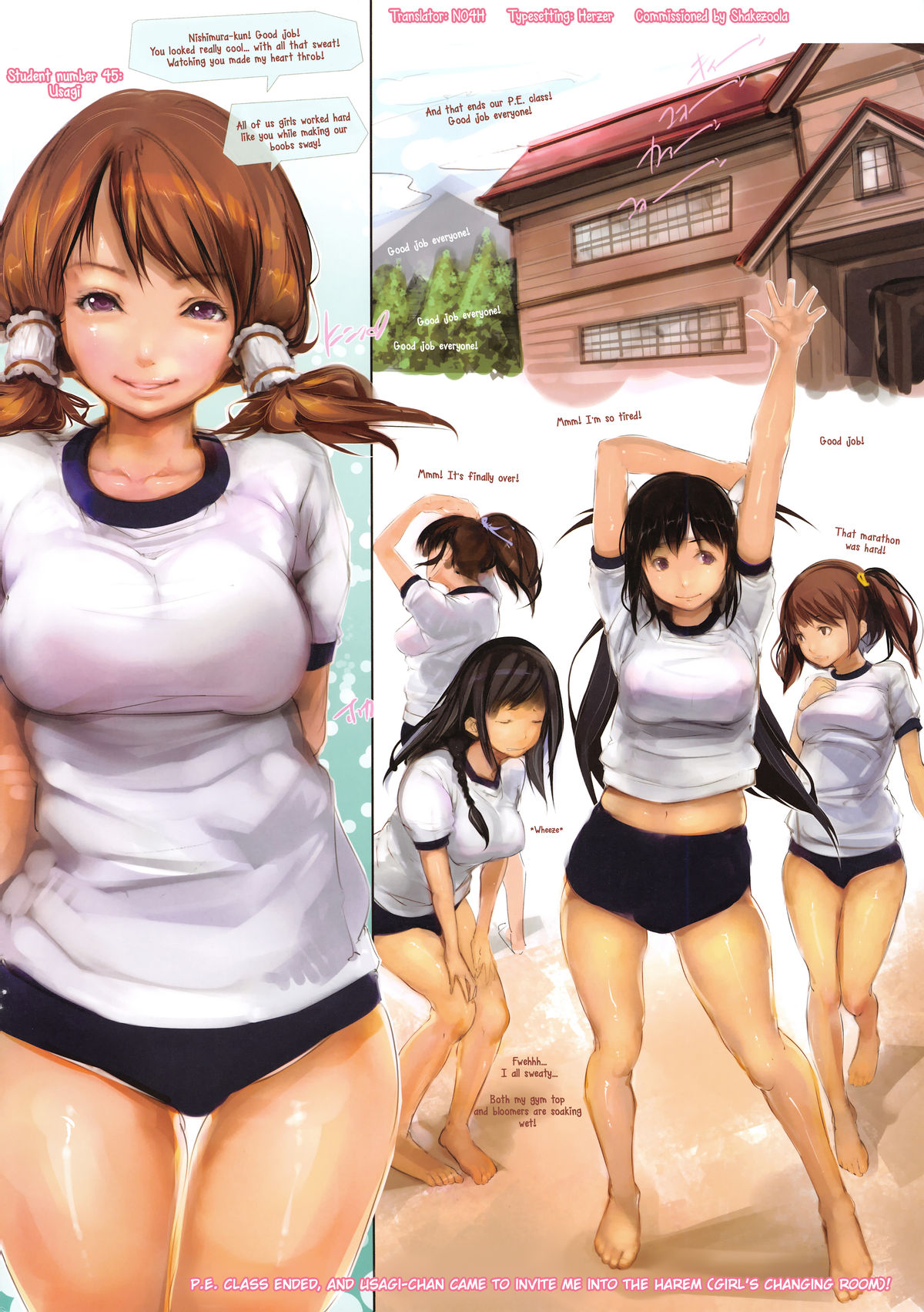 Ohigebon-32 Classmate Manko Note 7-kame Joukan Taiiku no Jugyou no Ato Classmate no Onnanoko-tachi ni Onnanoko ya Ase no Nioi de Munmun Muremure no Joshi Kouishitsu e Shoutai Saremashita page 3 full