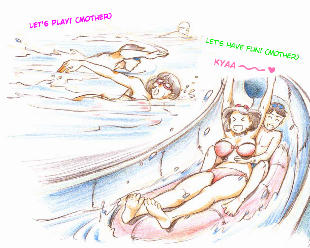 Mama Shot-ime - Manatsu no Pool Hen | Midsummer at the Pool page 7 full