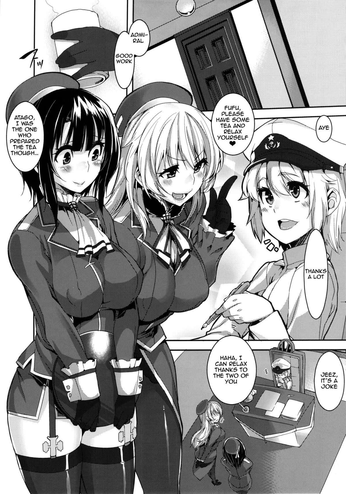 Chicchai Teitoku to Takao-san to Atago-san | Tiny Admiral, Takao-san, and Atago-san page 4 full