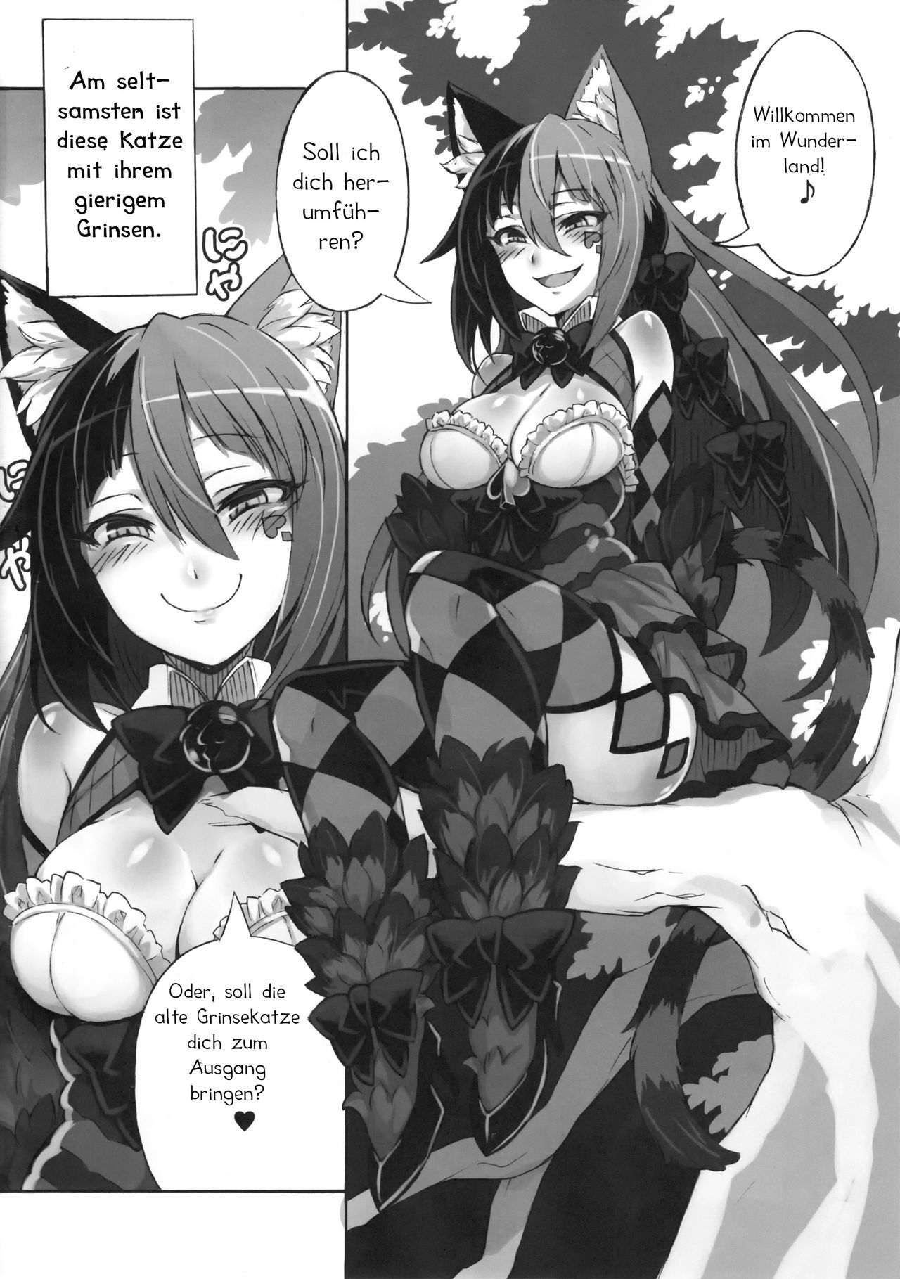 Mamono Musume Zukan Higai Houkoku ~Cheshire Neko no Oidemase Fushigi no Kuni~ | Monster Girl Encyclopedia Damage Report ~Willkommen im Wunderland~ page 4 full