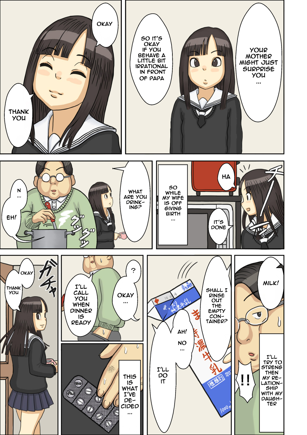 Nemuraseta JK Tsureko ni, Nettori Sumata Bukkake Nakadashi page 6 full