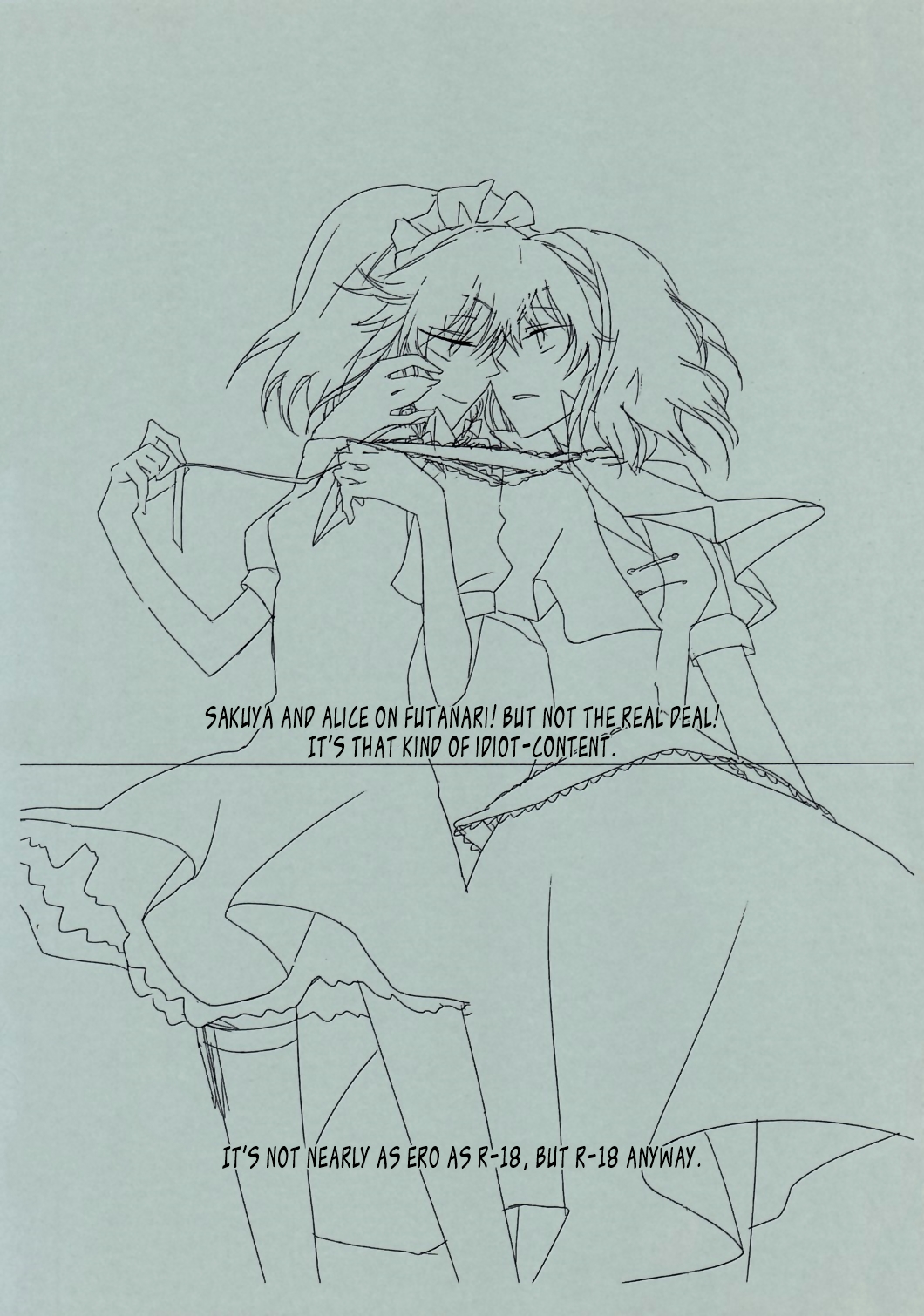 Sakuya to Alice de Futanari! Dakedo Honban Nashi! ...Sonna Aho na Naiyou desu. page 1 full