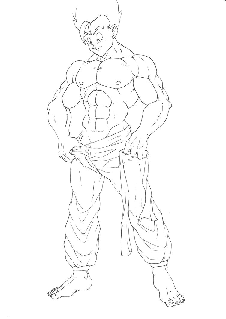 Gohan and Videl line art page 2 full