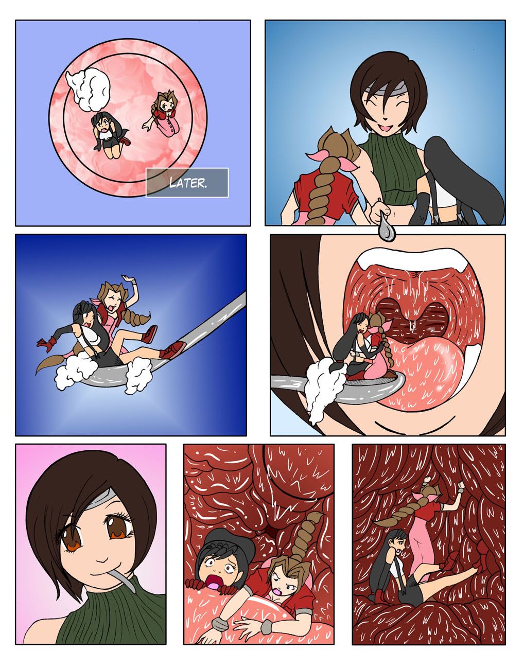 Full vore comic FF7 girls crash a party page 7 full