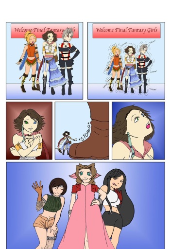 Full vore comic FF7 girls crash a party cover
