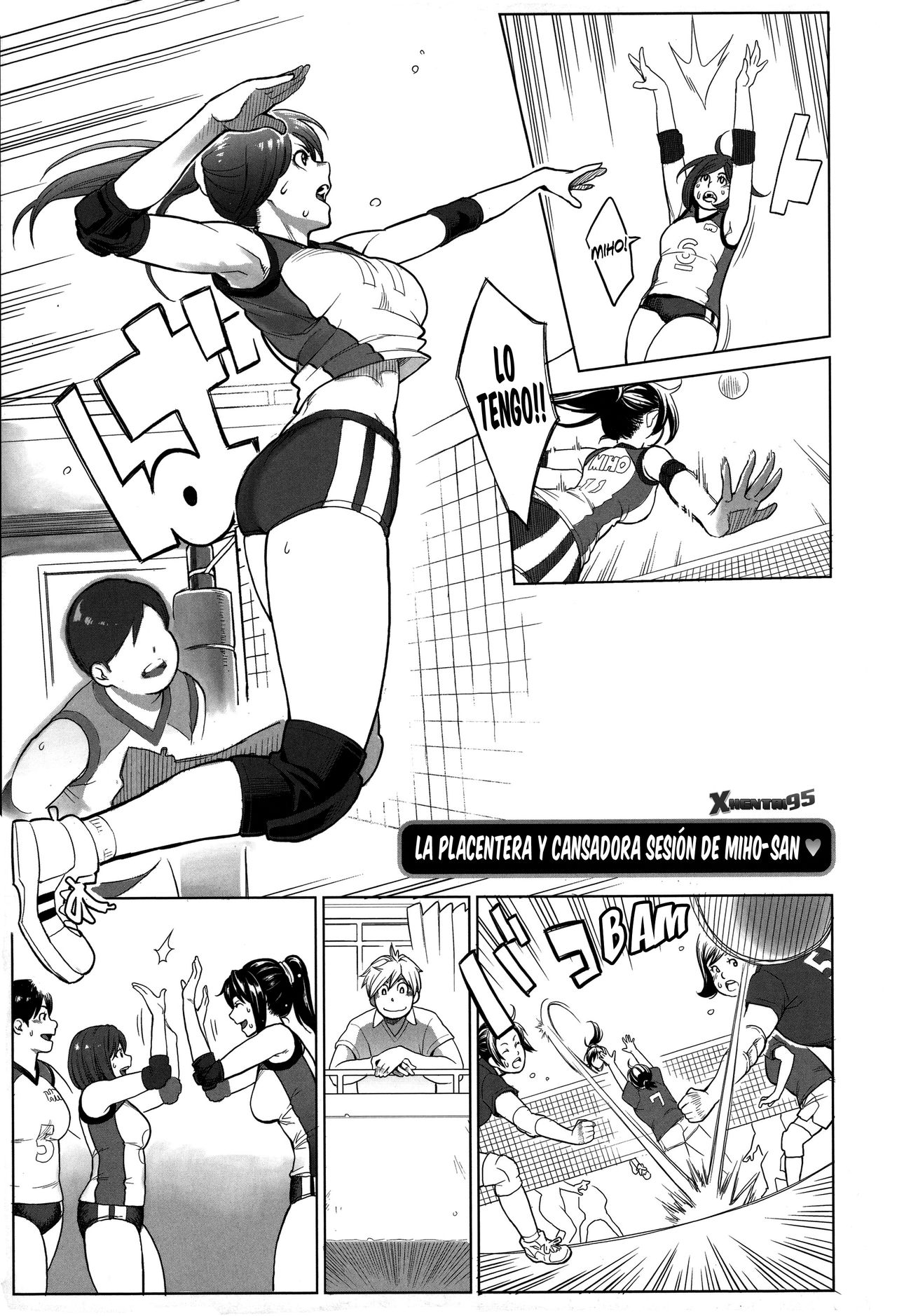 Miho-san no Kaikan Volley | La Placentera y Cansadora Sesión de Miho-San page 1 full
