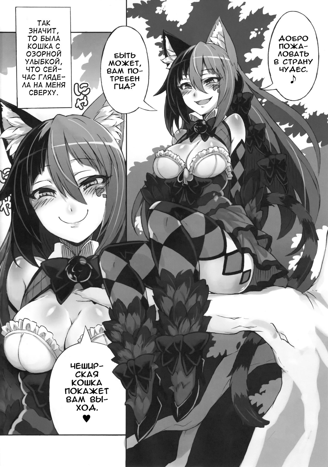 Mamono Musume Zukan Higai Houkoku ~Cheshire Neko no Oidemase Fushigi no Kuni~ | Энциклопедия девушек-монстров. Отчёт о нанесённом ущербе ~Чеширский приём в Страну чудес~ page 4 full