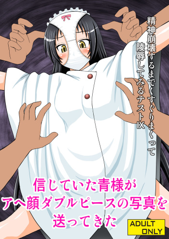 Seishin Houkai Suru made Kusugurimakutte Ryoujoku Shitemiru Test IX - Shinjiteita Ao-sama ga Ahegao Double Peace no Shashin o Okuttekita cover