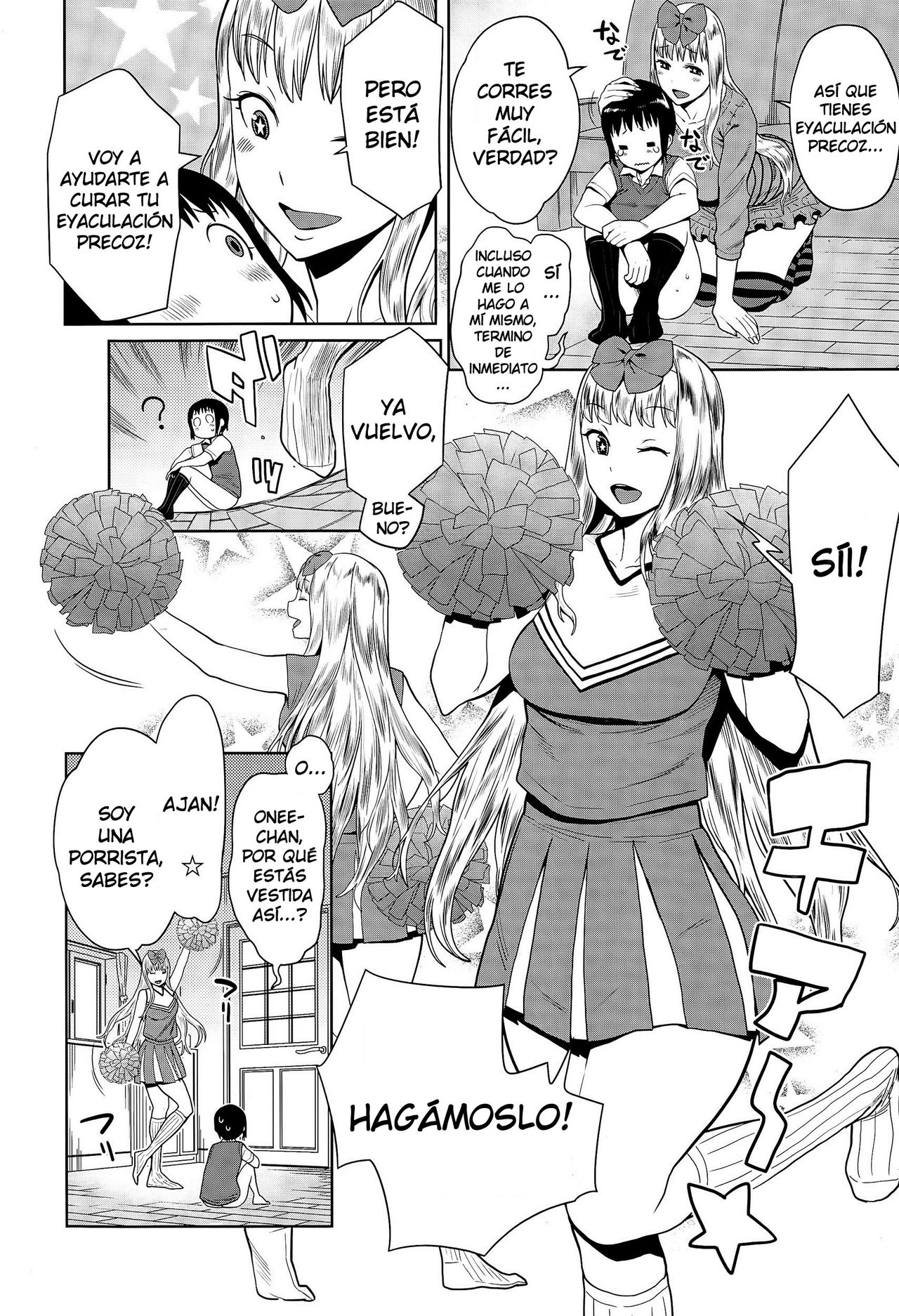Sourou Kokufuku! OneShota Cheer SEX I Cura su Eyaculación Precoz! Sexo Onee-Shota con una Porrista! page 8 full
