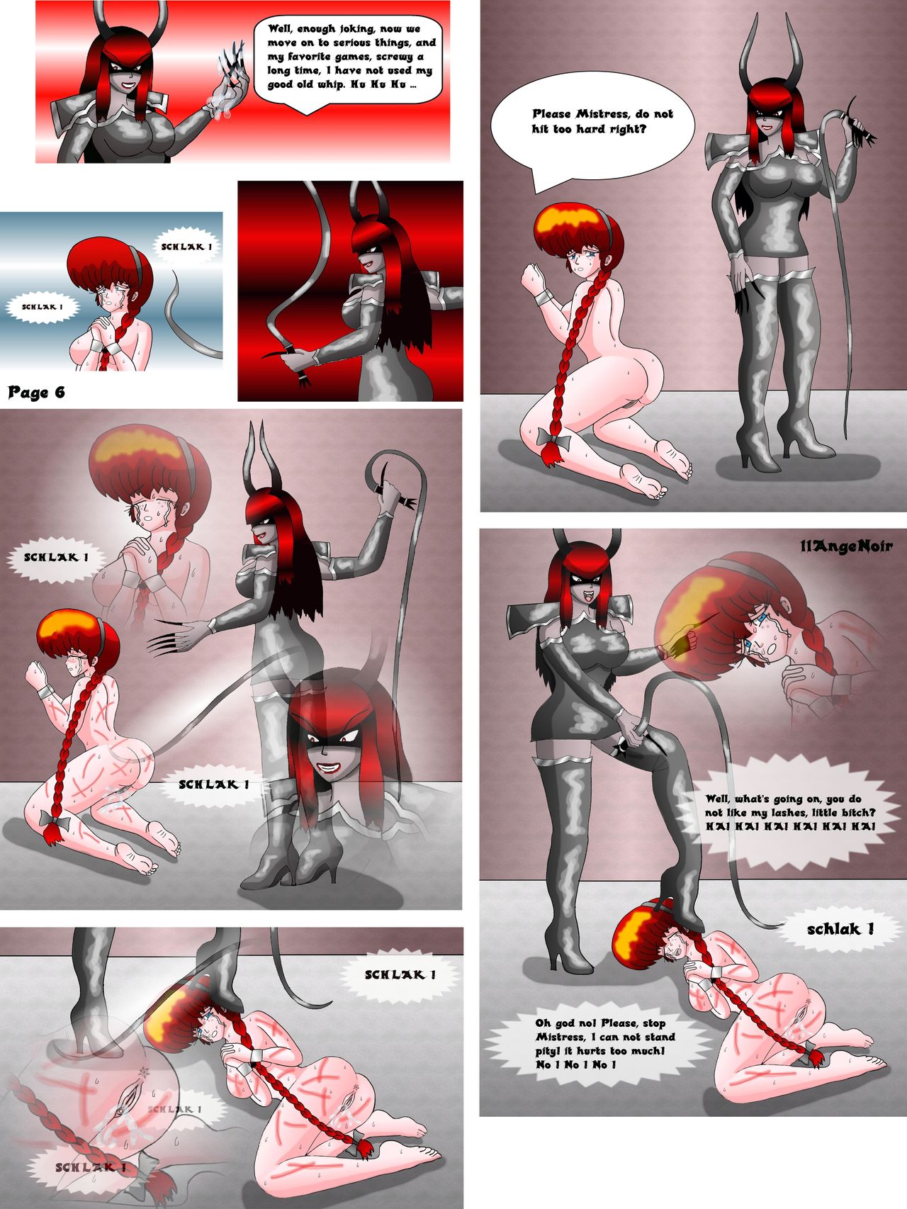 Doujin Claymore Ranma Featuring Rancolina Chan femdom torture humiliation demoness bdsm gore troll lamasticot monster pee donjon tentacles page 8 full