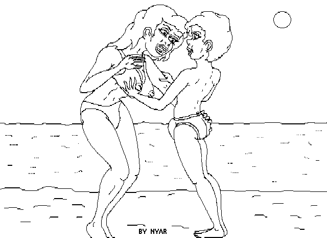 At the Beach With Mommy! page 1 full