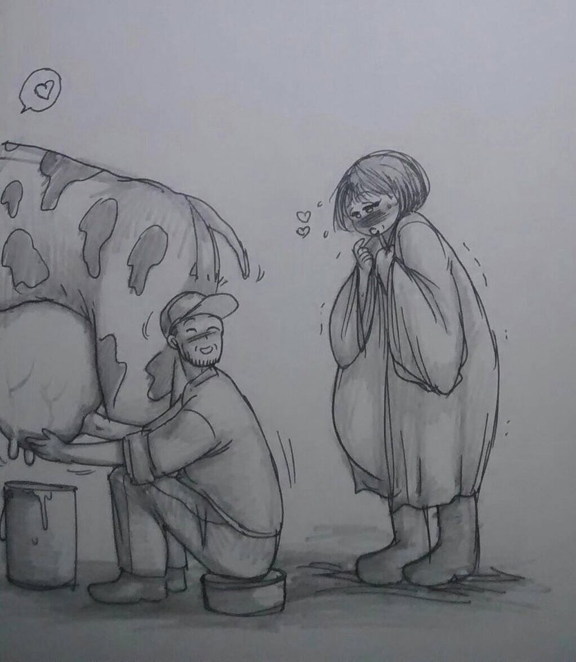 Art by onizukakawashima - Yuka and farmboy Bobby page 5 full
