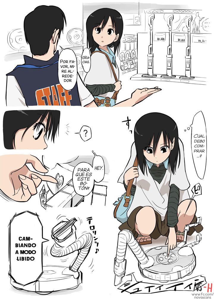 Soujiki ni Okasareta | Acosada por una aspiradora page 4 full