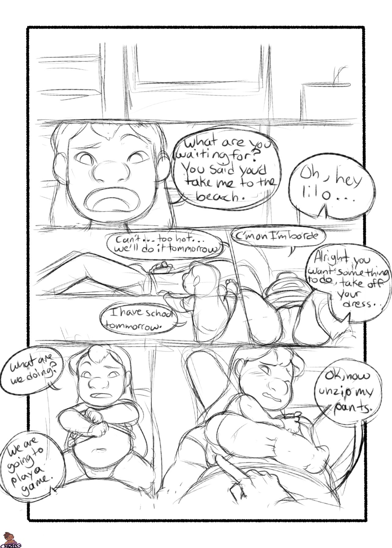 Lilo and The Baby Sitter page 1 full
