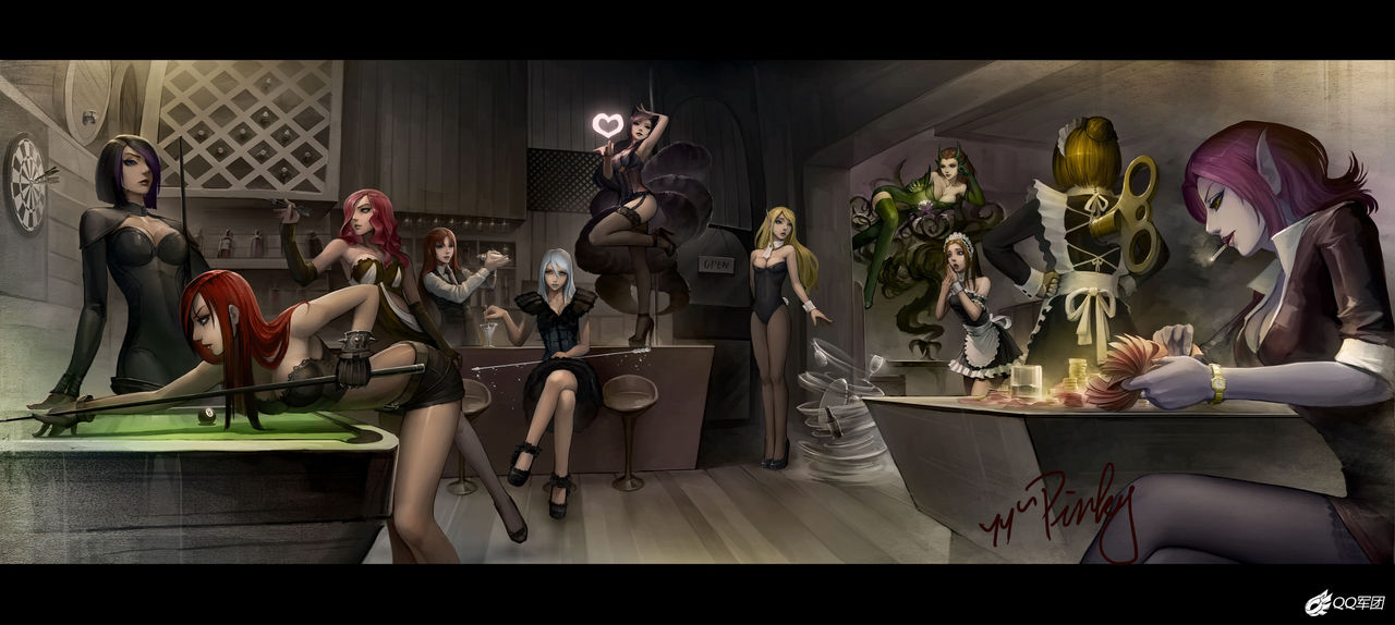 Girls at the Pool Table page 3 full