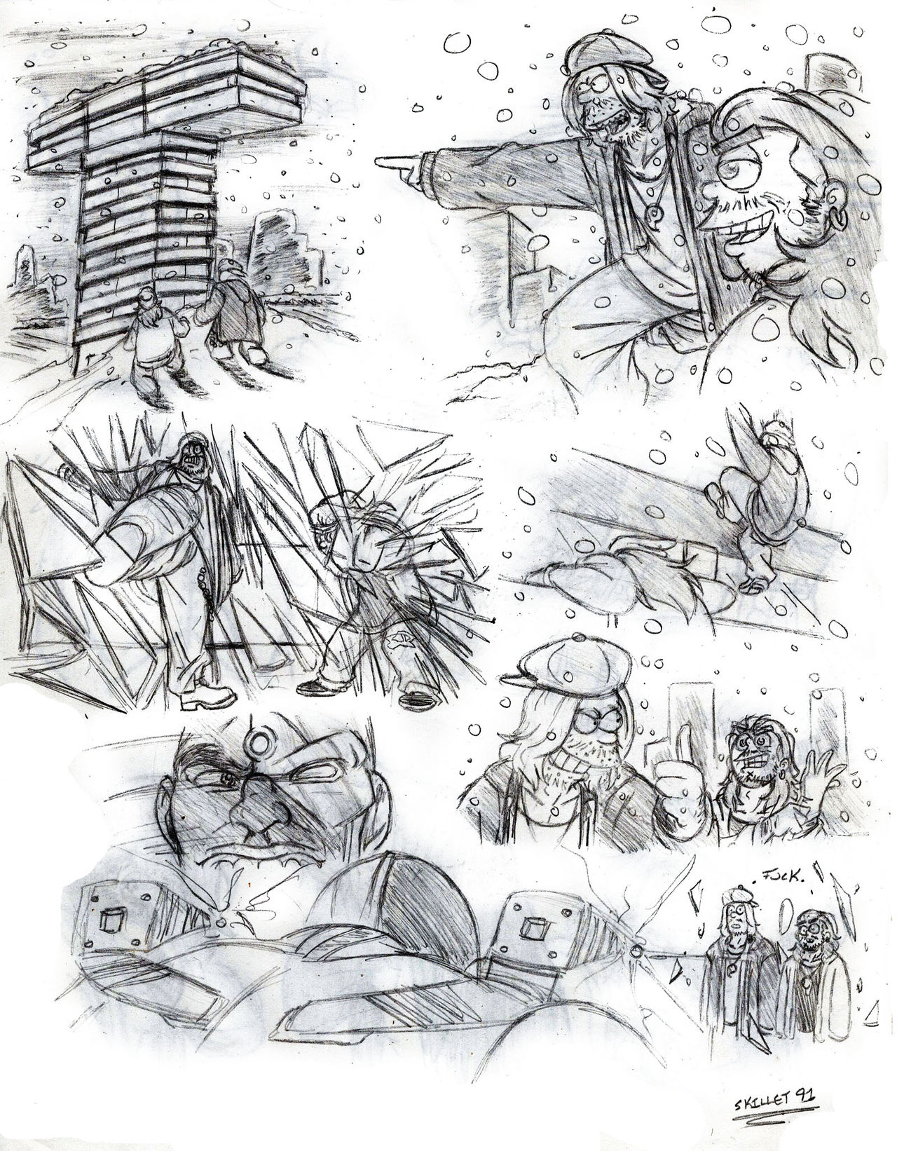 Bangin' Bros. Sketch: Attack On Teen Titans page 1 full