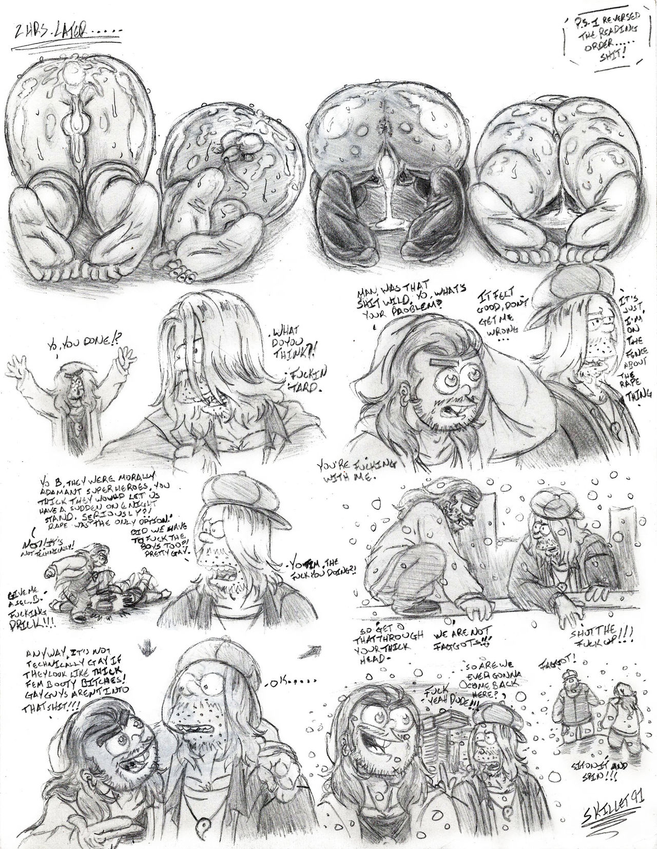 Bangin' Bros. Sketch: Attack On Teen Titans page 5 full