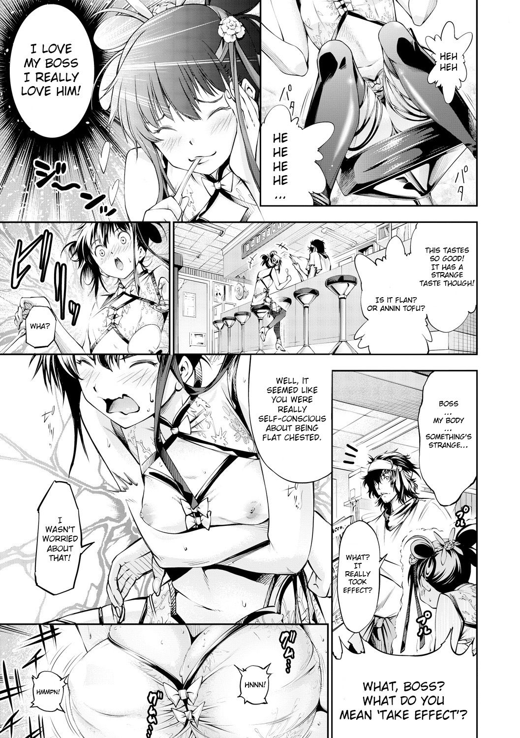 Netsu! Ai! Hanten Shaomei to Tenchou no Eroerokai Kiroku | Hot! Love! Restaurant! Shaomei and the boss’ erotic story! page 5 full