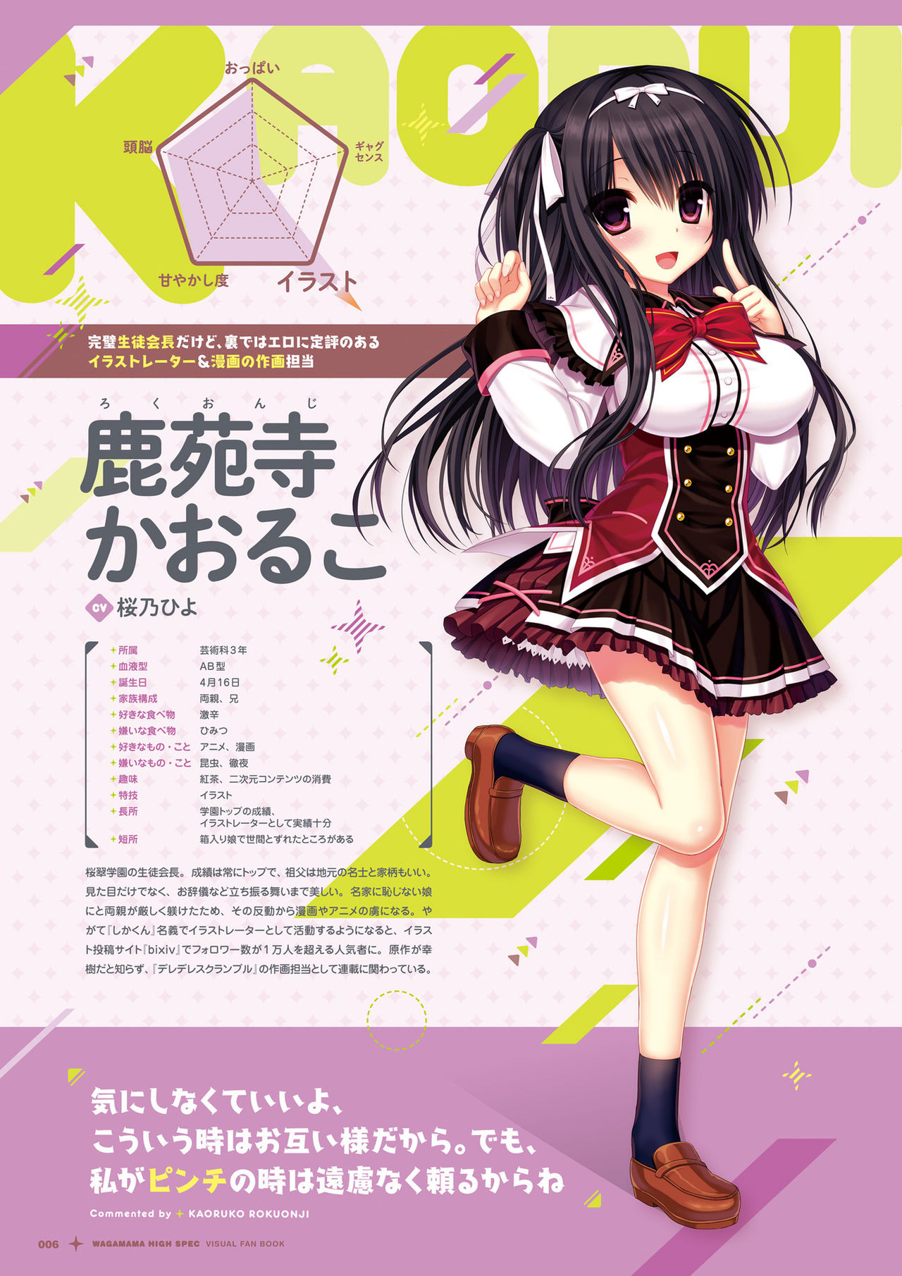 Wagamama High Spec Visual Fanbook page 7 full