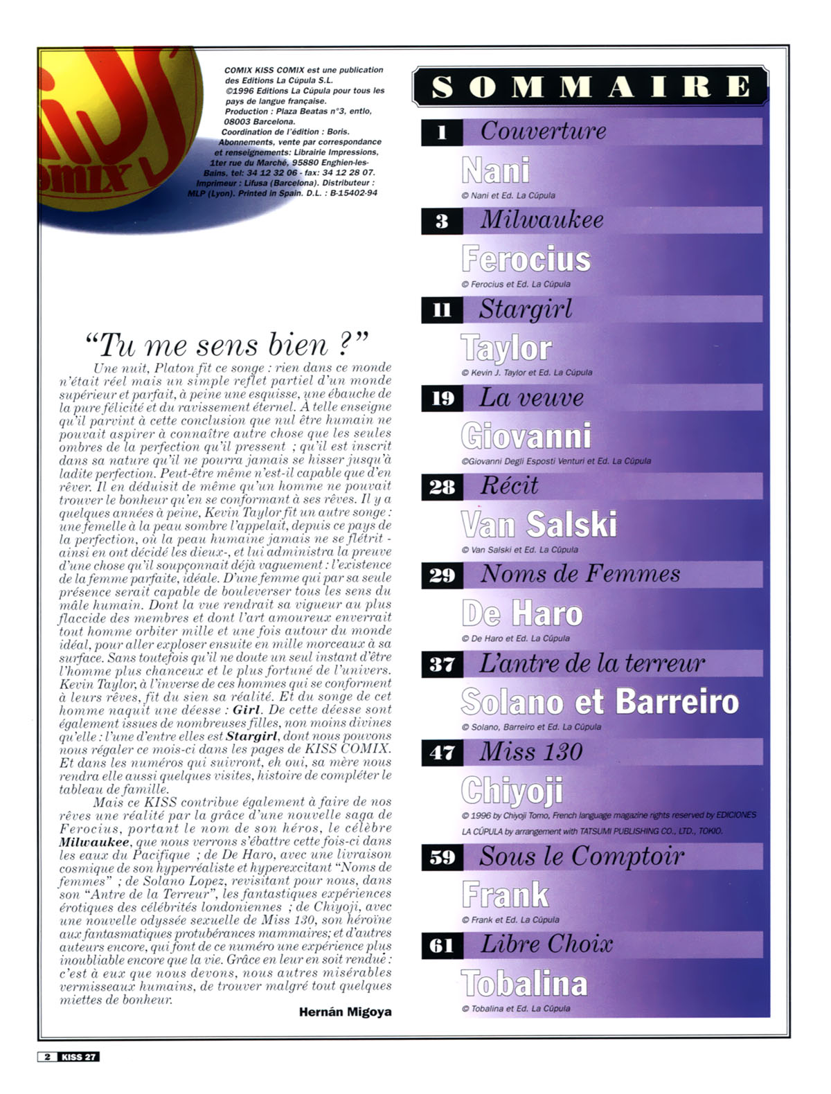La Poudre Aux Reves  - Volume 27 page 2 full