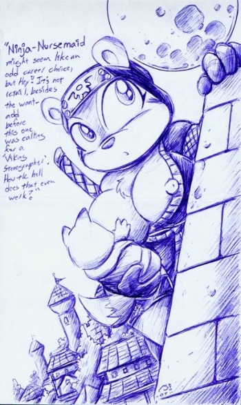The Adventures of A Freelance Wet Nursemaid Ninja by drakefenwick cover