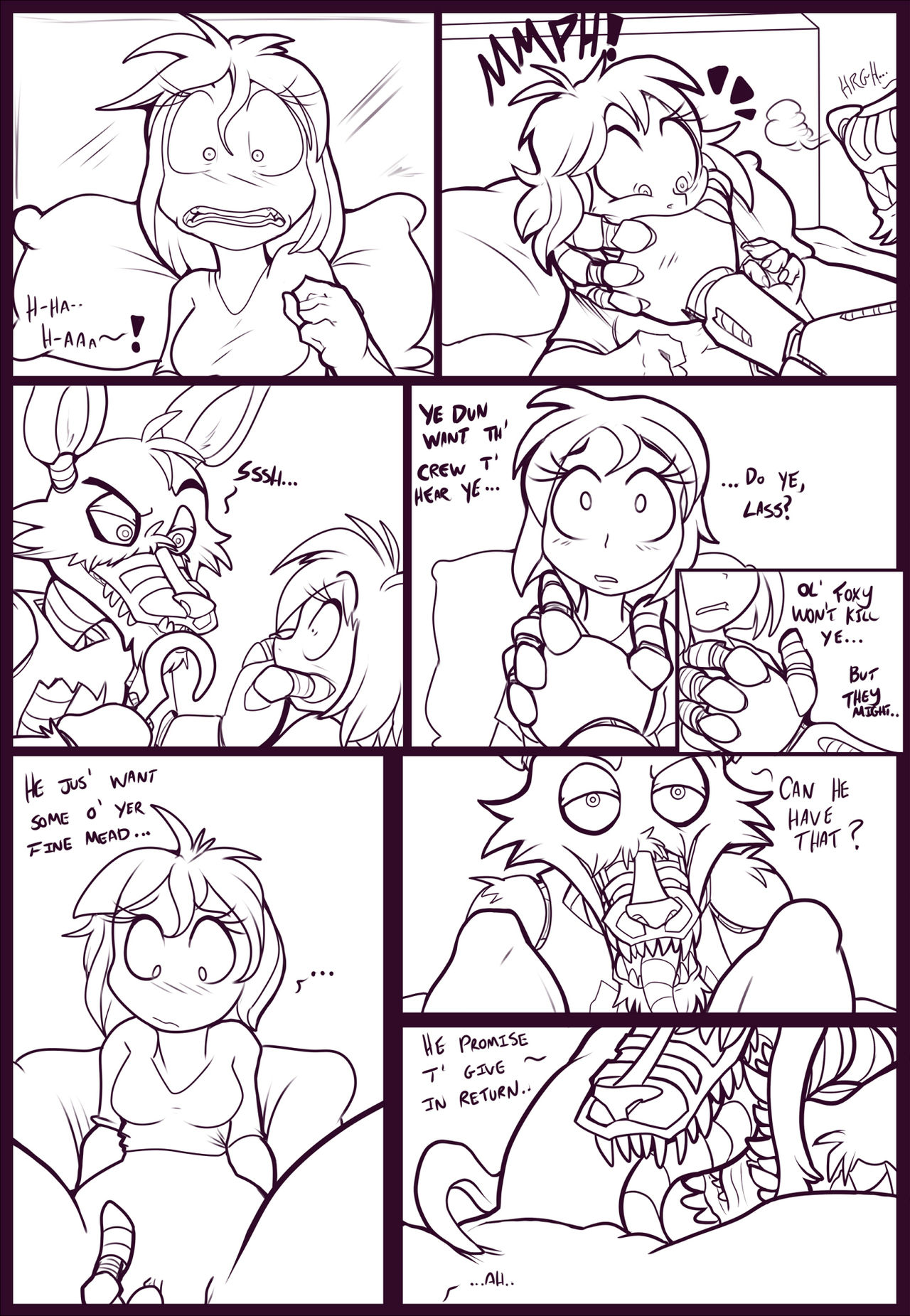 Monsters In The Closet  inked WIP page 5 full