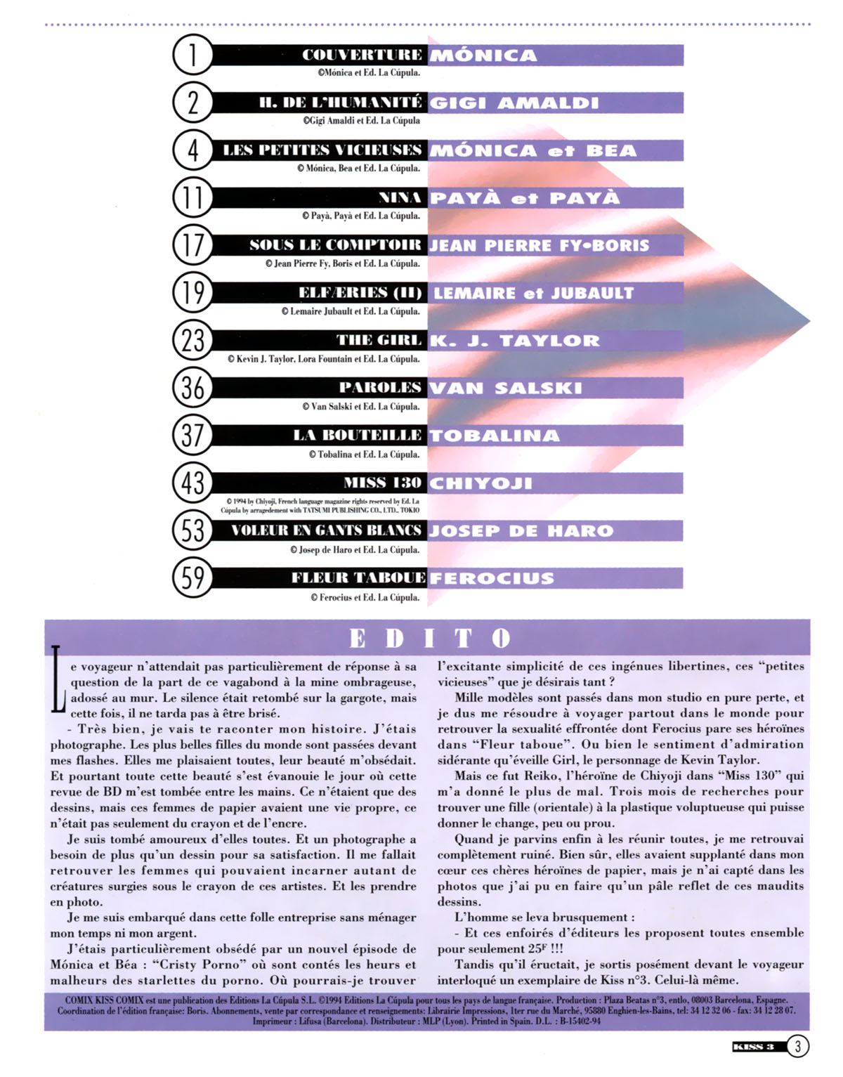 La Poudre Aux Reves  - Volume 3 page 3 full
