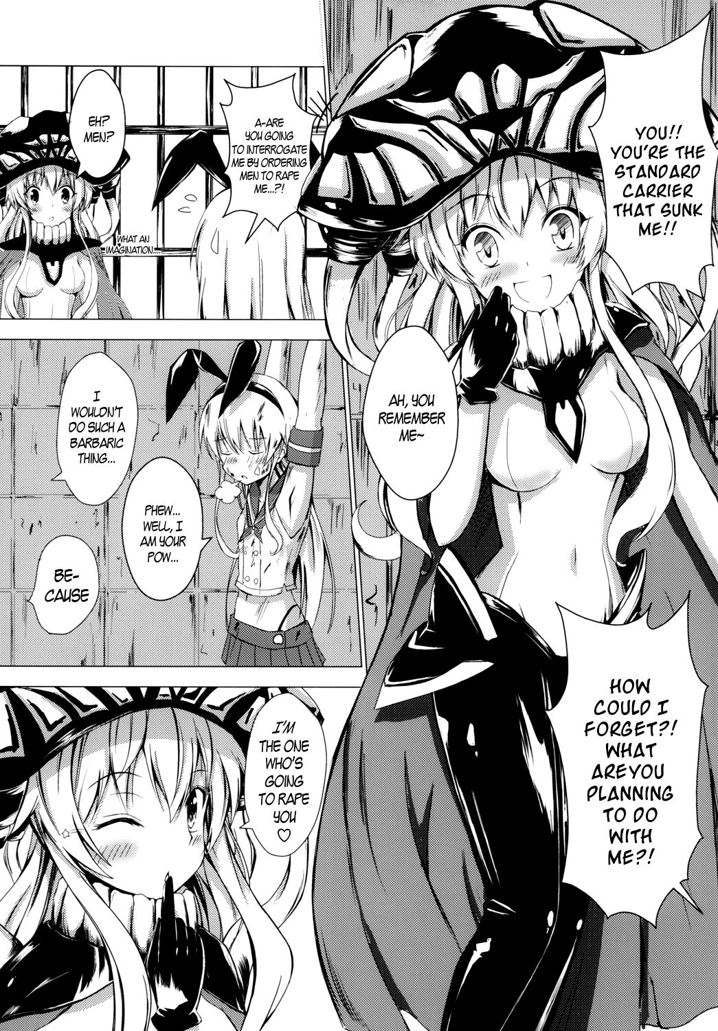 Kuubo Wo-Kyuu-chan no Shimakaze Yuri Dorei Choukyou 1 | Standard Carrier Wo-Class Shimakaze's Yuri Slave Training 1 page 6 full