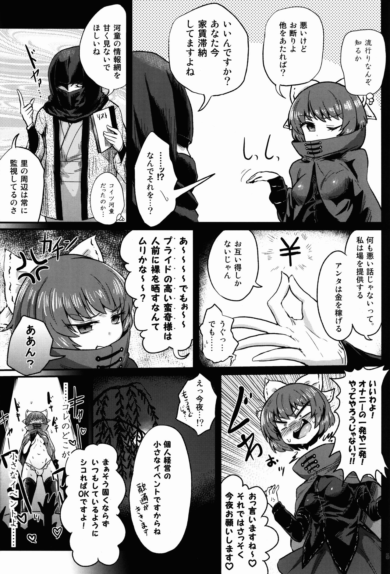 Yanagi no Shita no Futanari Onanie Show page 5 full