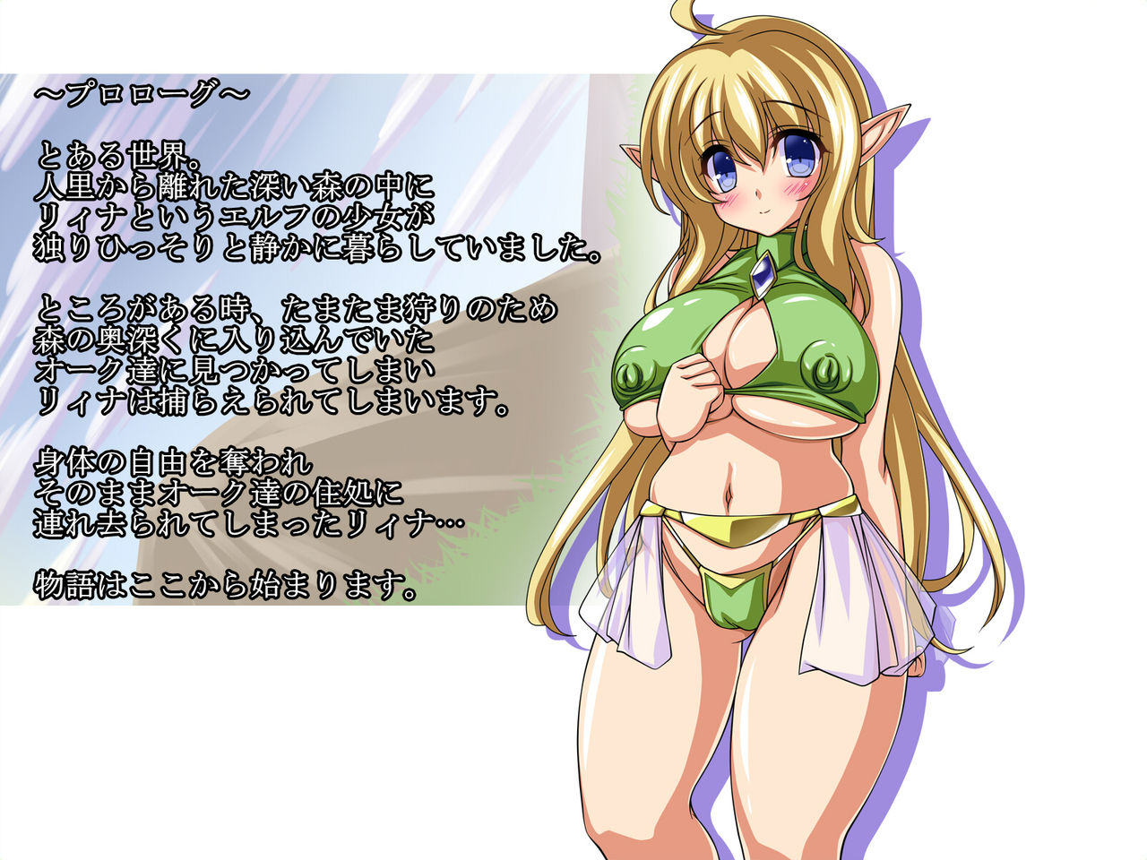 Bakunyuu Elf Musume no Shojo Manko ga Orc-tachi ni Gabagaba ni Sareta Ageku Troll no Chinpo Case ni Naru made no Ohanashi page 2 full