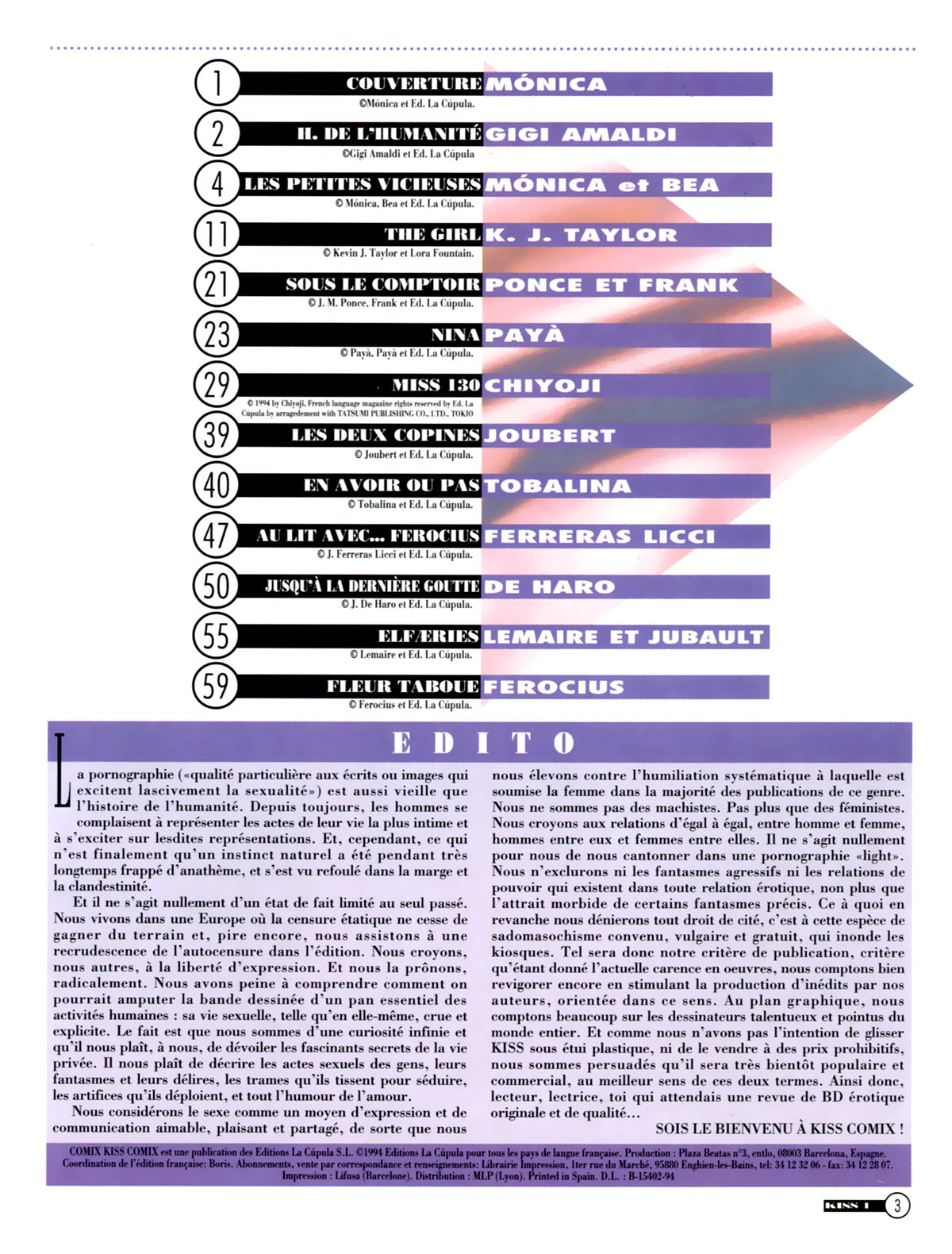La Poudre Aux Reves  - Volume 1 page 3 full