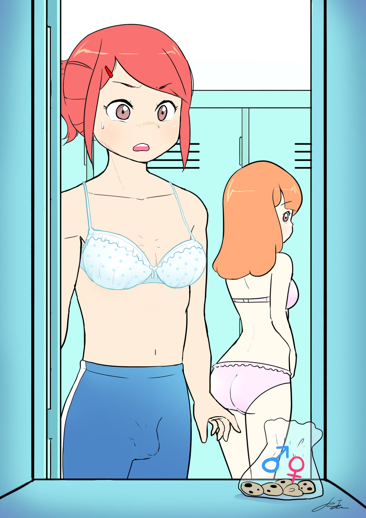 탈의실에서 남성전환 프로젝트 | Male conversion projects in the locker room page 6 full