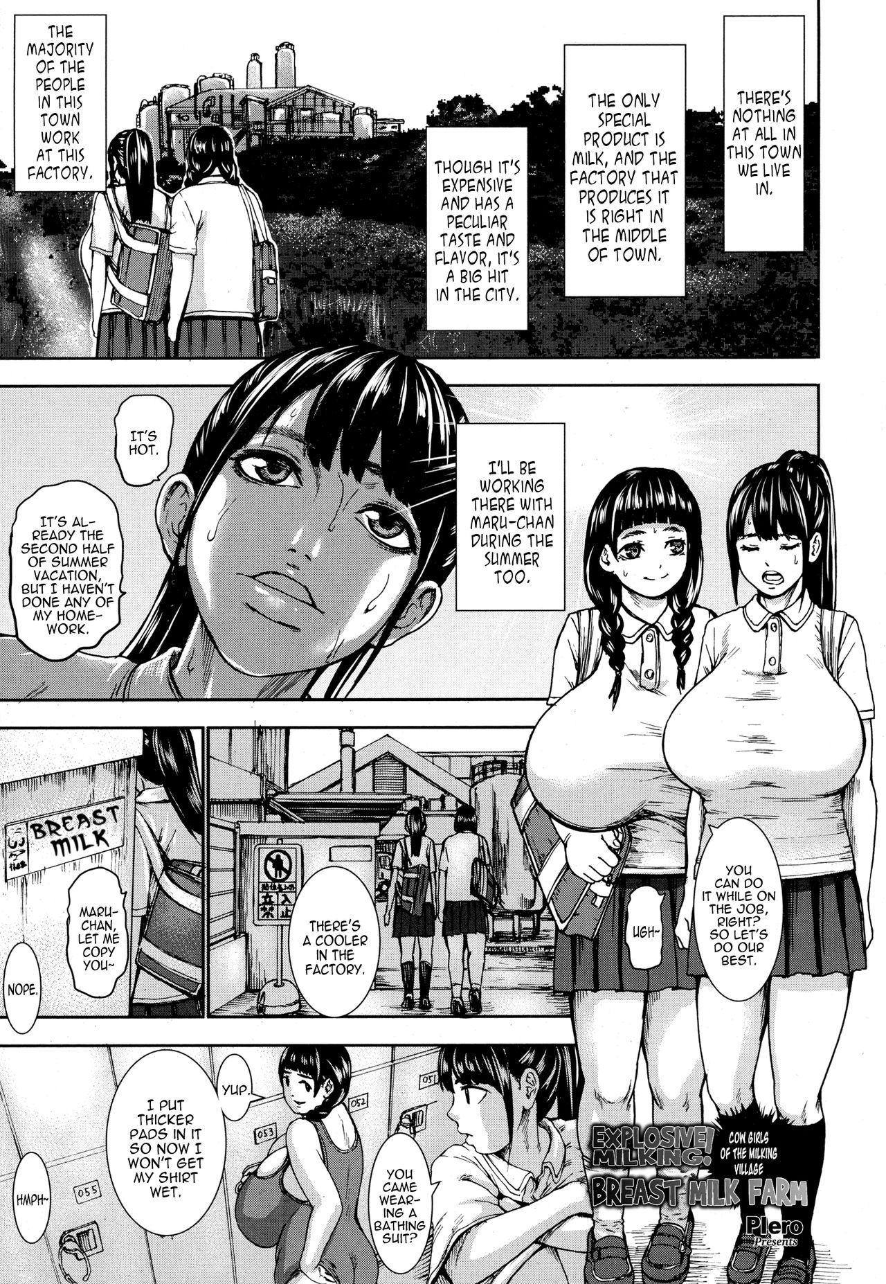 Baku Shibori! Chichi Miruku Bokujou | Explosive Milking! Breast Milk Farm page 1 full
