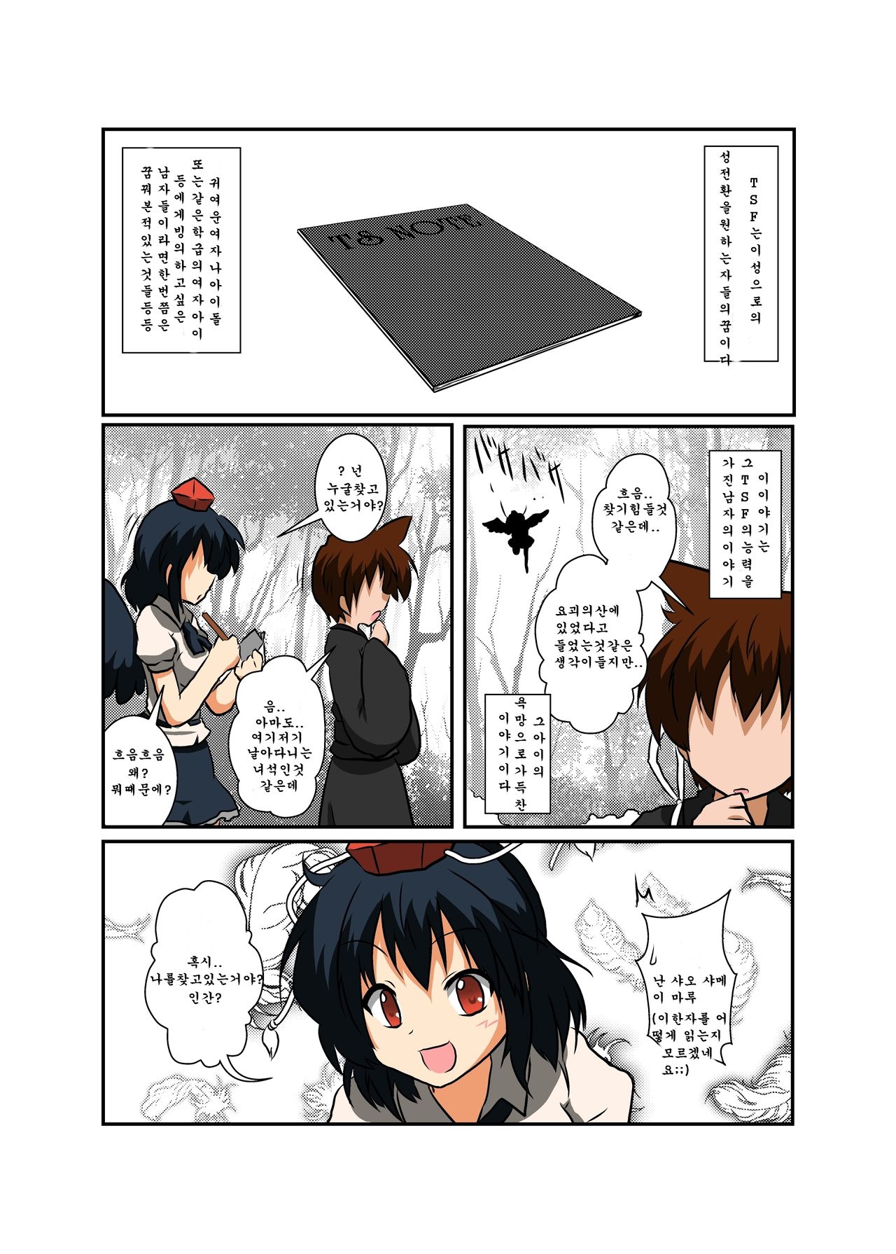 Touhou TS Monogatari ~Shameimaru Hen~ page 2 full